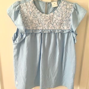 J. Marie embroidered top